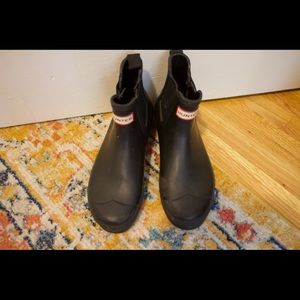 Short Black Hunter Boots, Size 9